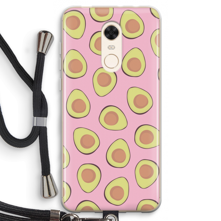 Dancing avocados: Xiaomi Redmi 5 Transparant Hoesje met koord