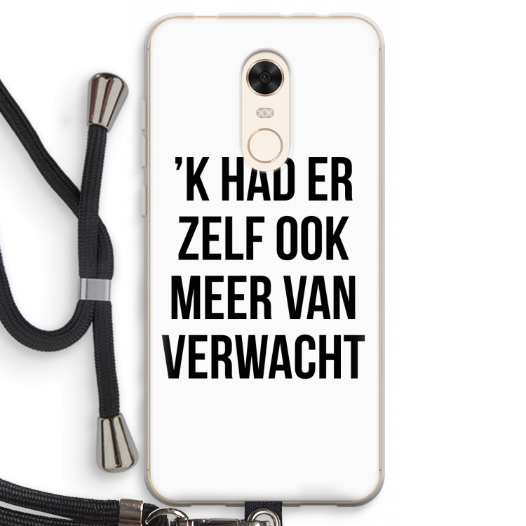 Meer verwacht: Xiaomi Redmi 5 Transparant Hoesje met koord