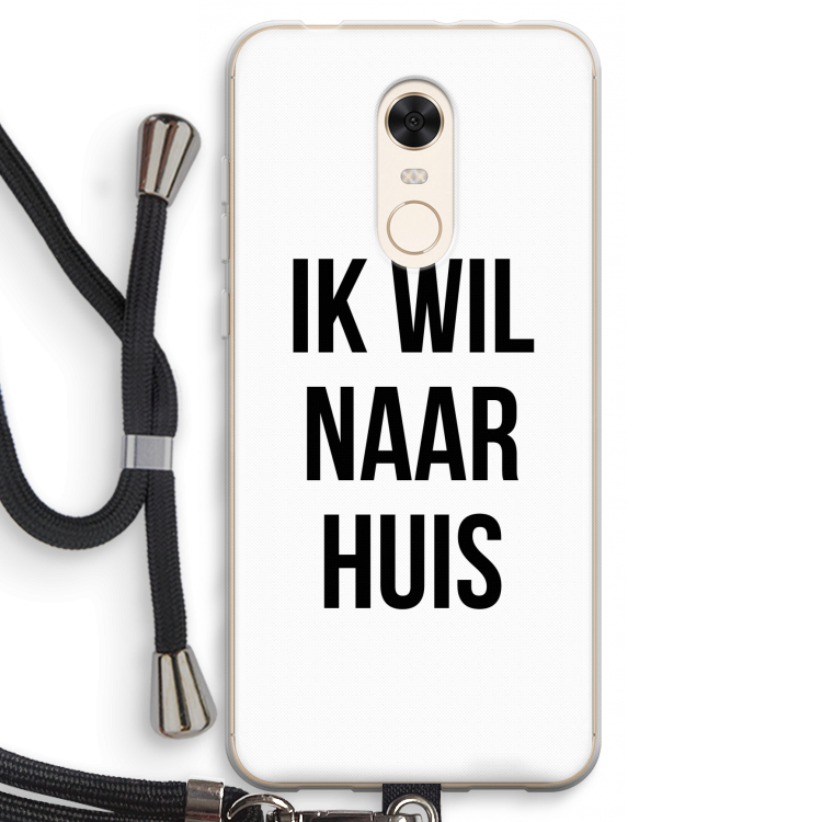 Ik wil naar huis: Xiaomi Redmi 5 Transparant Hoesje met koord