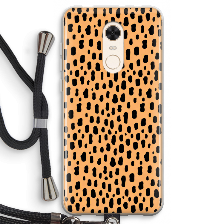 Panter: Xiaomi Redmi 5 Transparant Hoesje met koord