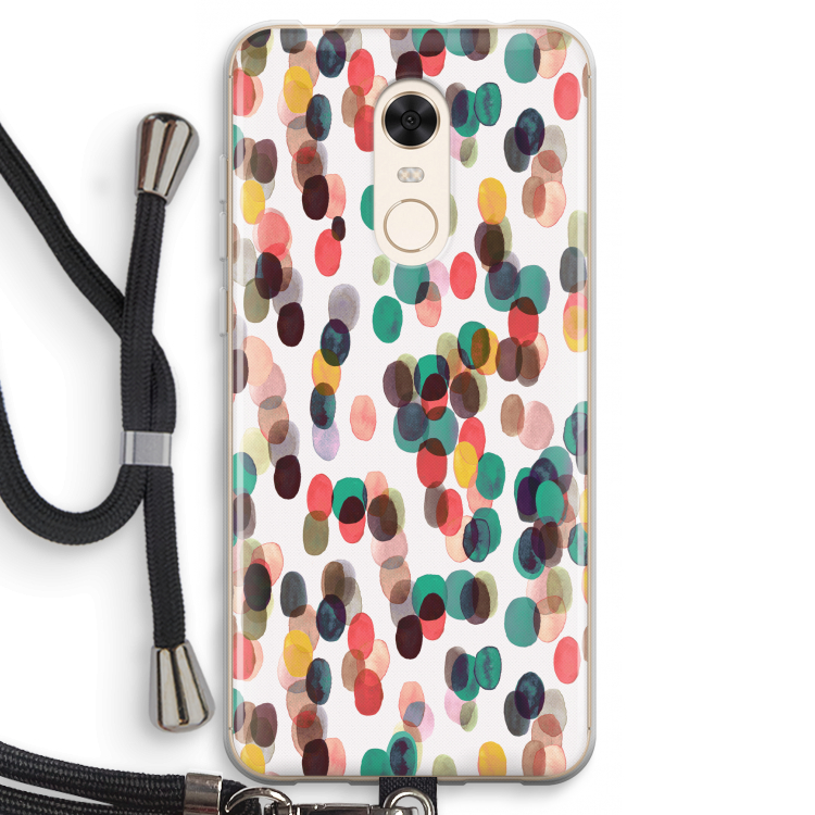 Tropical Dots: Xiaomi Redmi 5 Transparant Hoesje met koord
