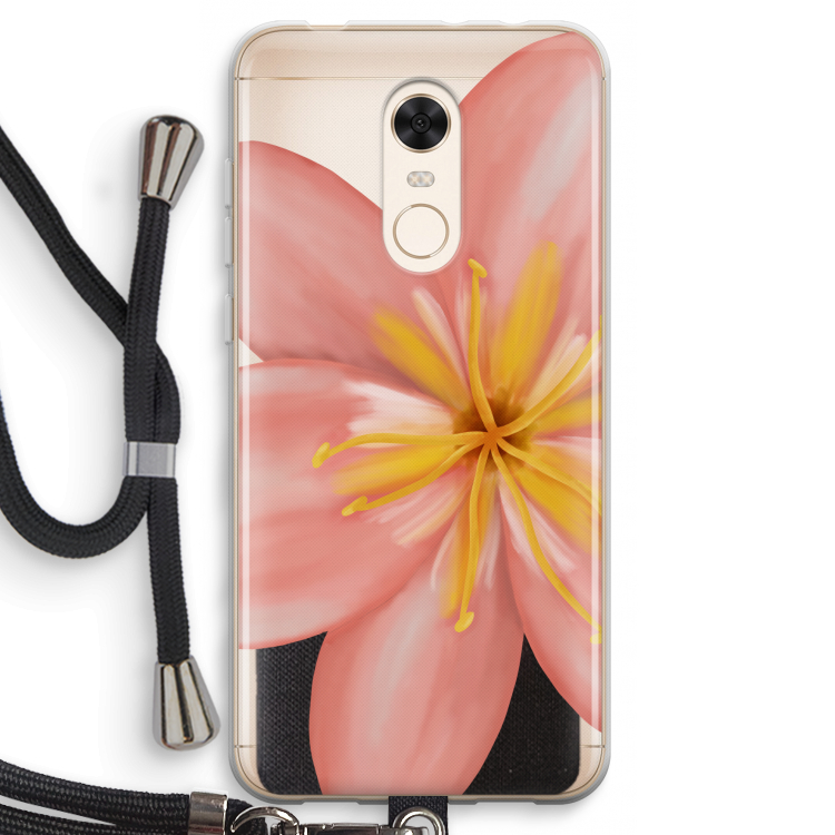 Pink Ellila Flower: Xiaomi Redmi 5 Transparant Hoesje met koord