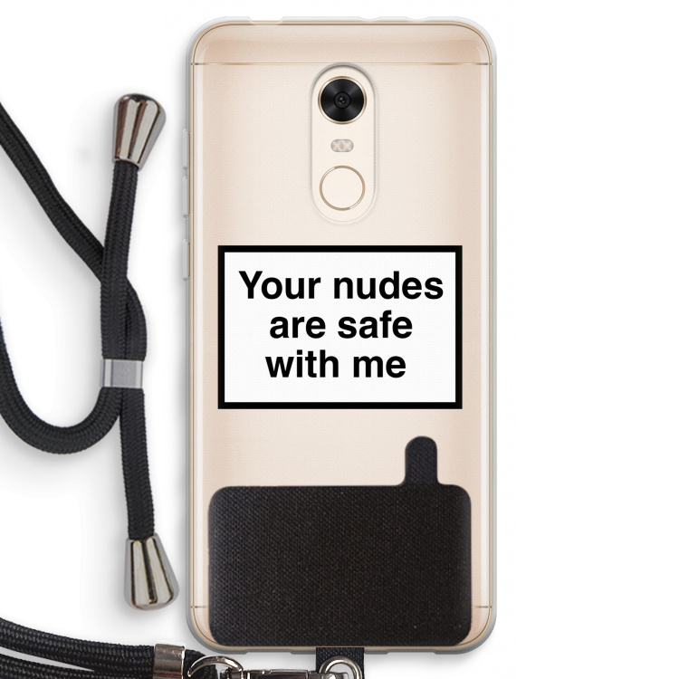 Safe with me: Xiaomi Redmi 5 Transparant Hoesje met koord