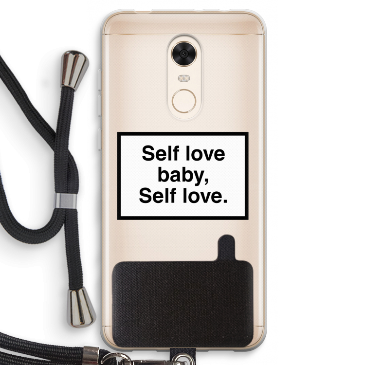 Self love: Xiaomi Redmi 5 Transparant Hoesje met koord
