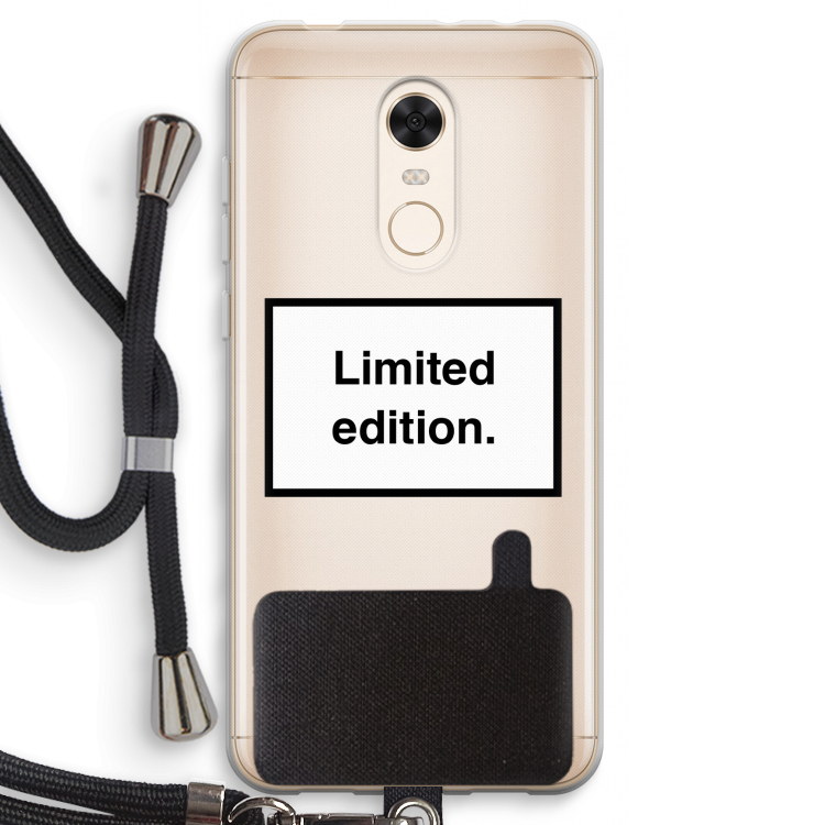 Limited edition: Xiaomi Redmi 5 Transparant Hoesje met koord
