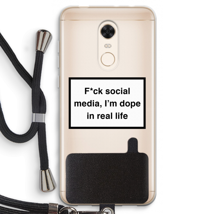 I'm dope: Xiaomi Redmi 5 Transparant Hoesje met koord
