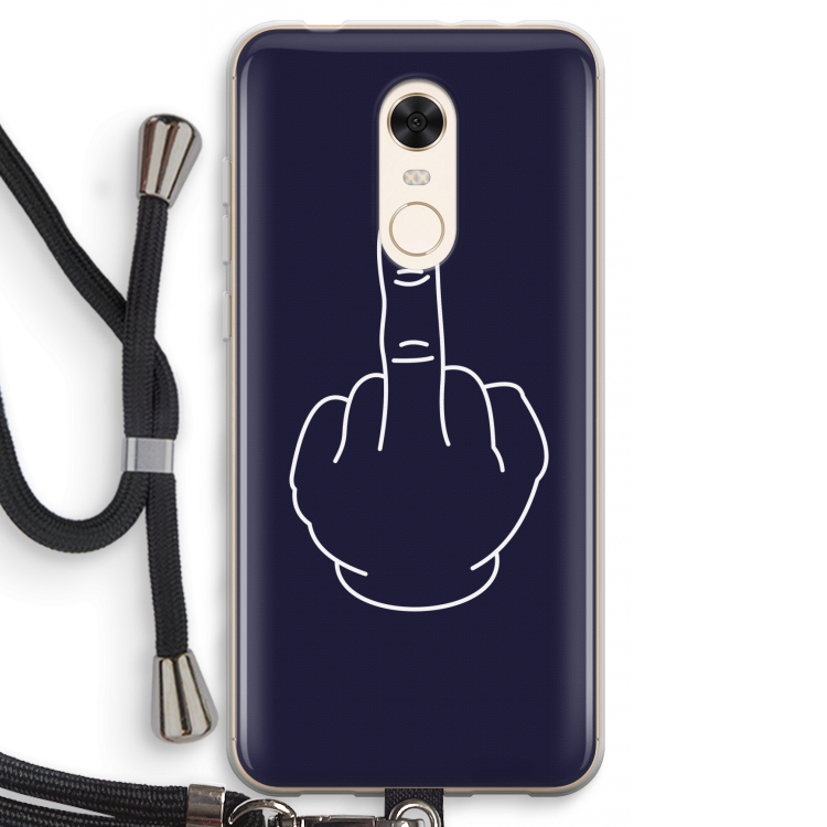 F**k U: Xiaomi Redmi 5 Transparant Hoesje met koord