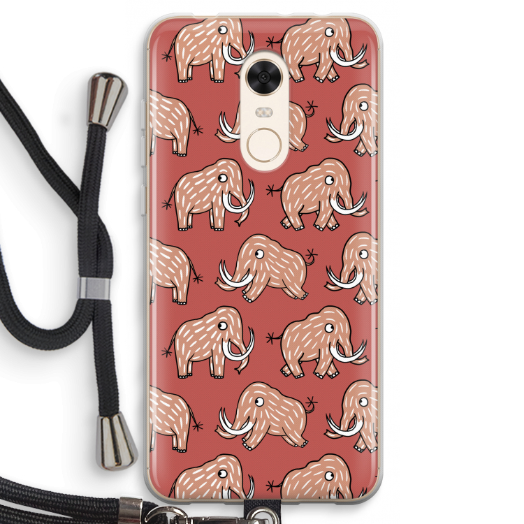 Mammoet: Xiaomi Redmi 5 Transparant Hoesje met koord