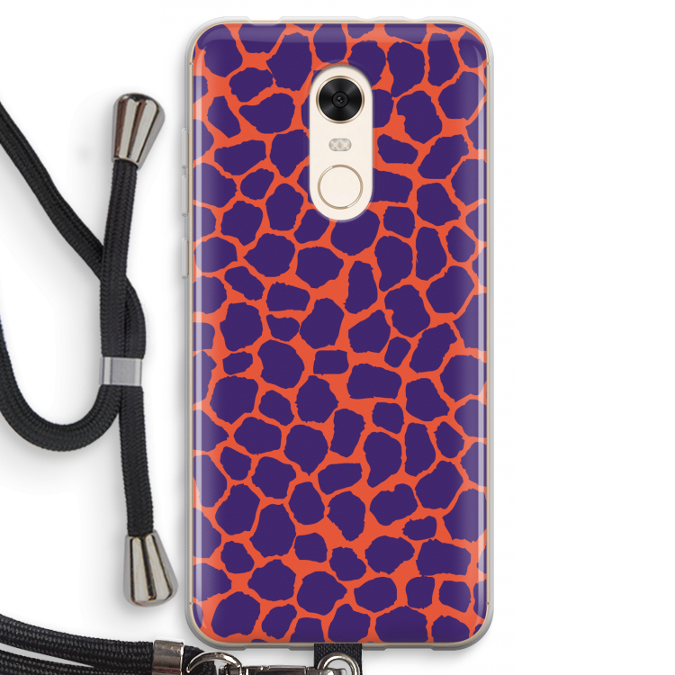 Purple Giraffe: Xiaomi Redmi 5 Transparant Hoesje met koord