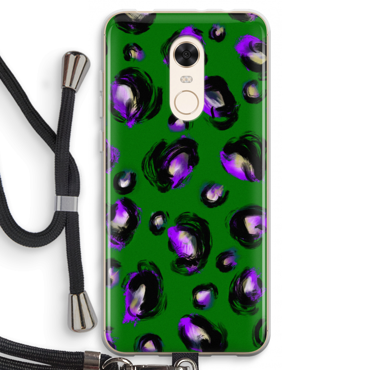 Green Cheetah: Xiaomi Redmi 5 Transparant Hoesje met koord