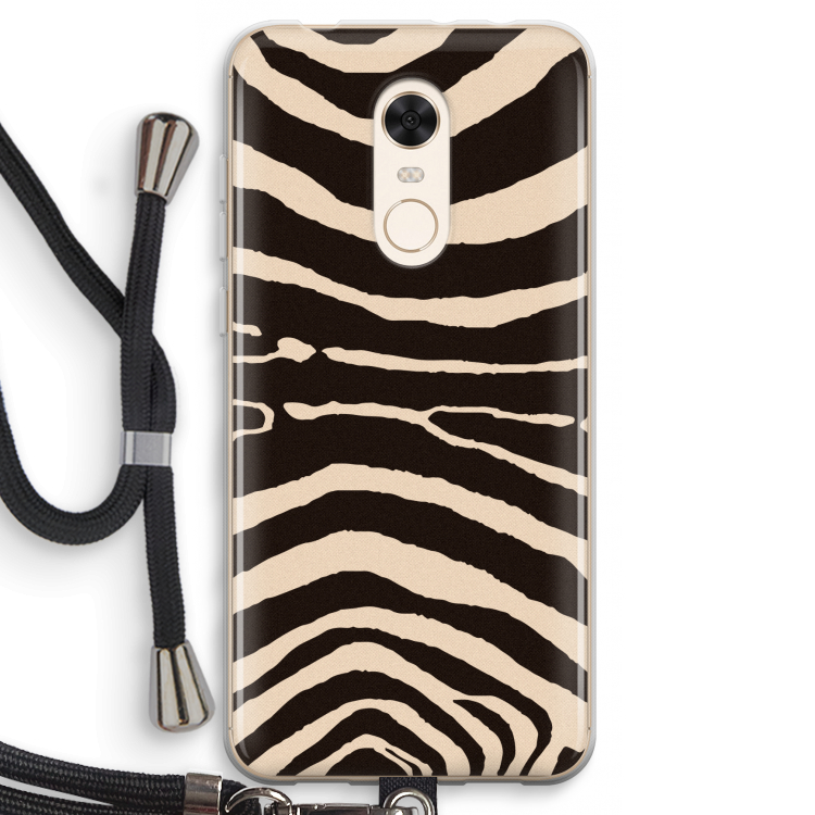 Arizona Zebra: Xiaomi Redmi 5 Transparant Hoesje met koord