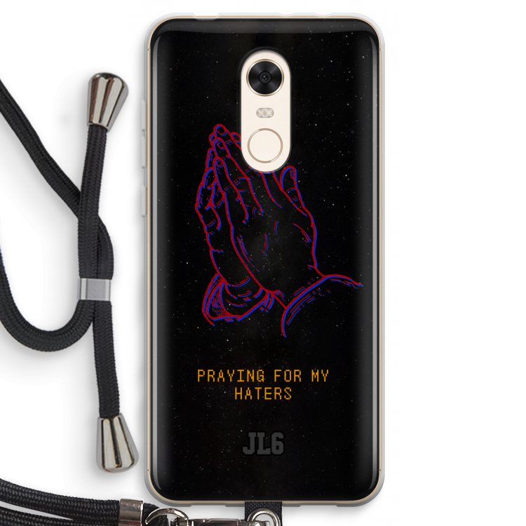 Praying For My Haters: Xiaomi Redmi 5 Transparant Hoesje met koord