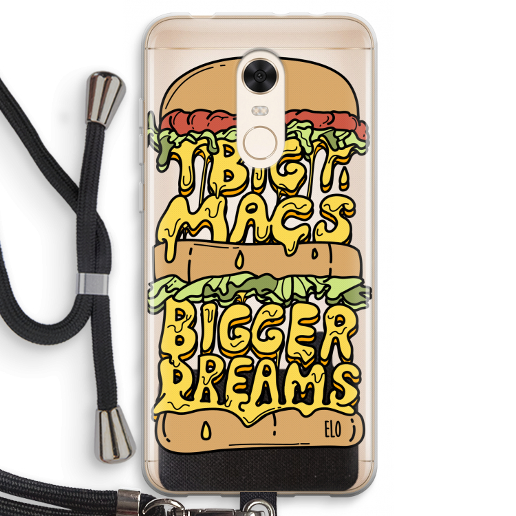 Big Macs Bigger Dreams: Xiaomi Redmi 5 Transparant Hoesje met koord