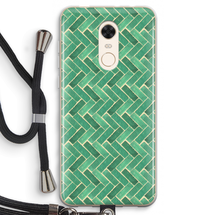 Moroccan tiles 2: Xiaomi Redmi 5 Transparant Hoesje met koord