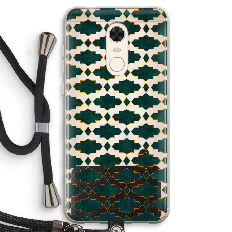Moroccan tiles: Xiaomi Redmi 5 Transparant Hoesje met koord