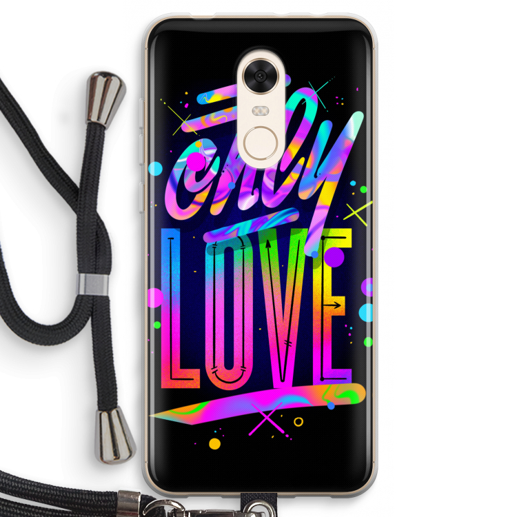 Only Love: Xiaomi Redmi 5 Transparant Hoesje met koord
