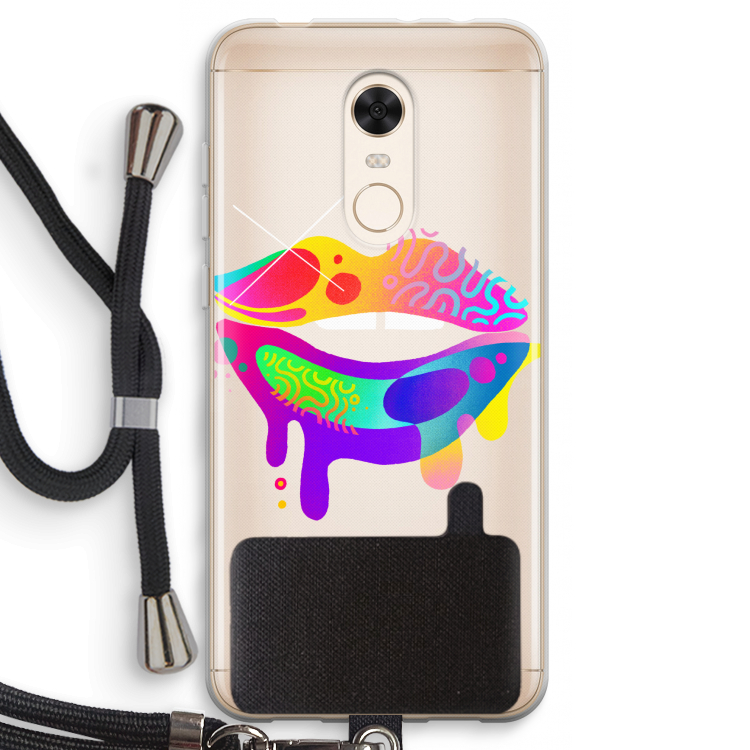 Lip Palette: Xiaomi Redmi 5 Transparant Hoesje met koord