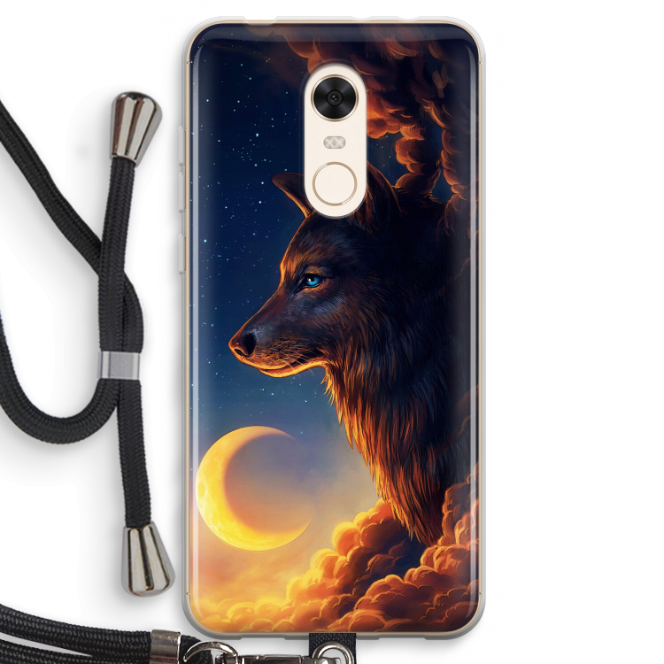 Night Guardian: Xiaomi Redmi 5 Transparant Hoesje met koord