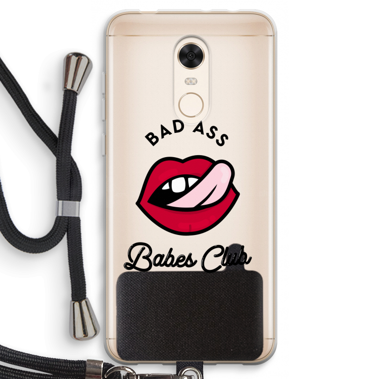 Badass Babes Club: Xiaomi Redmi 5 Transparant Hoesje met koord