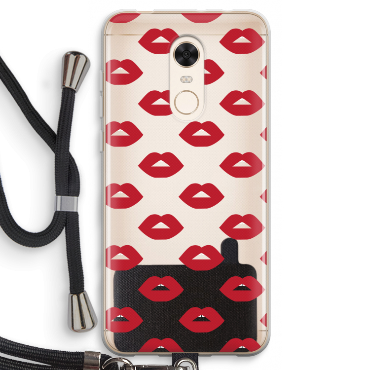 Lips: Xiaomi Redmi 5 Transparant Hoesje met koord