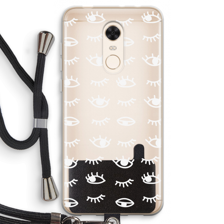 Eye pattern #3: Xiaomi Redmi 5 Transparant Hoesje met koord