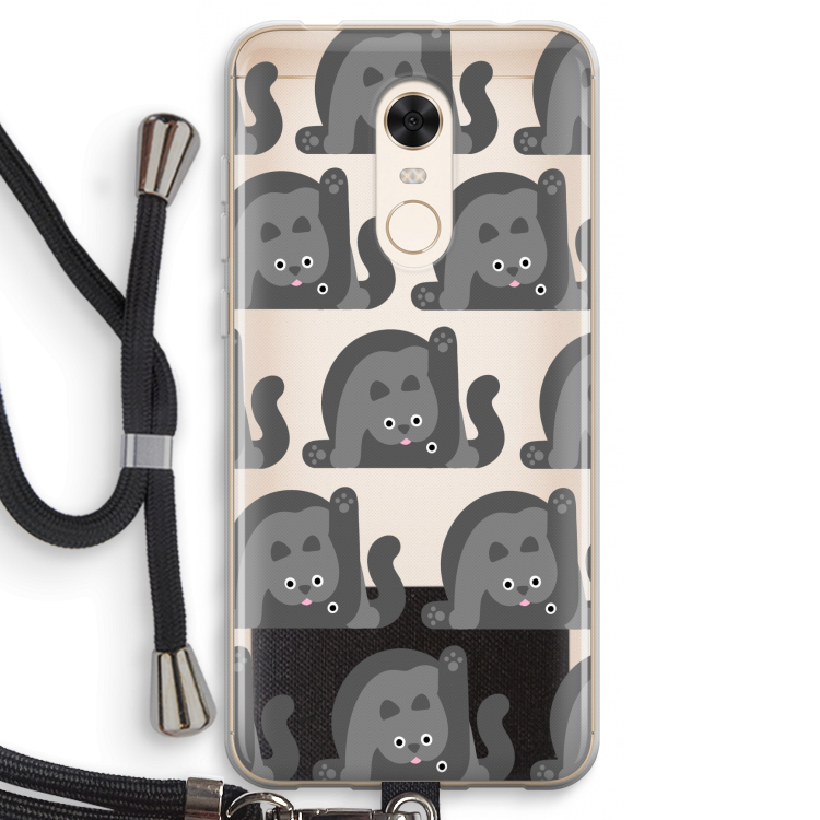 Cats: Xiaomi Redmi 5 Transparant Hoesje met koord