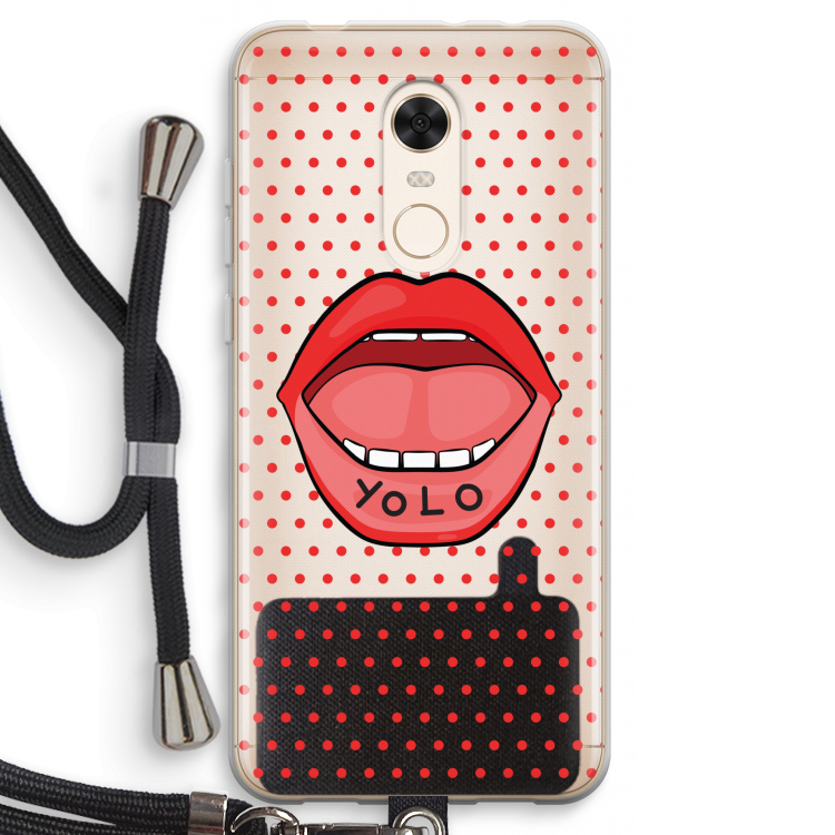 Yolo Denise: Xiaomi Redmi 5 Transparant Hoesje met koord