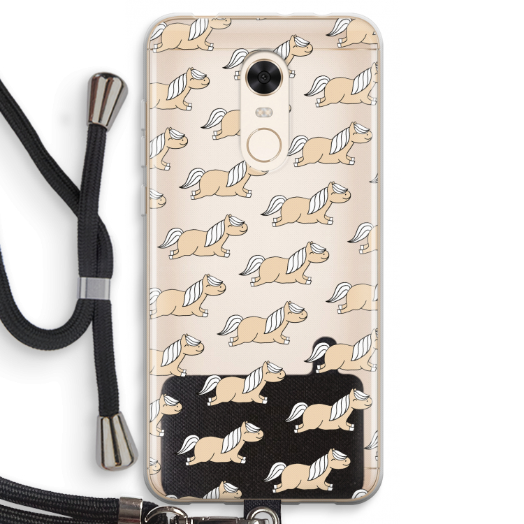 Ponys: Xiaomi Redmi 5 Transparant Hoesje met koord