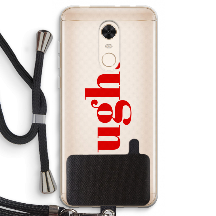 Ugh: Xiaomi Redmi 5 Transparant Hoesje met koord