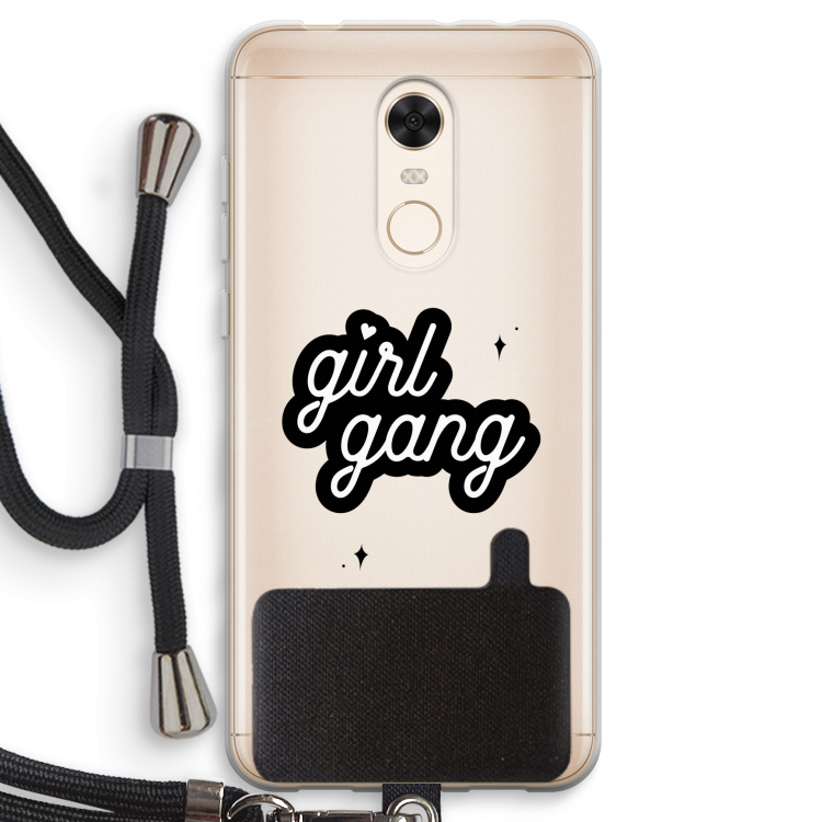 Girl Gang: Xiaomi Redmi 5 Transparant Hoesje met koord
