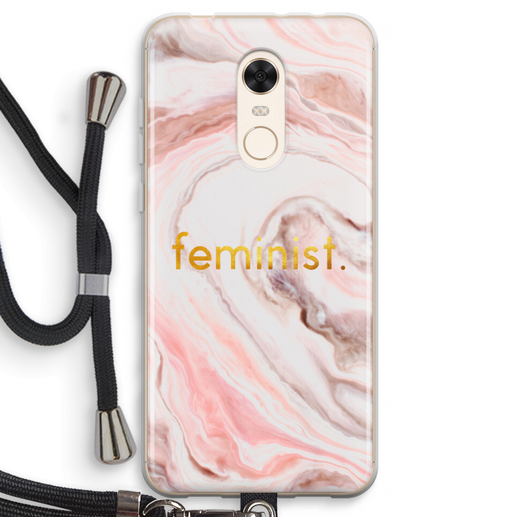 Feminist: Xiaomi Redmi 5 Transparant Hoesje met koord