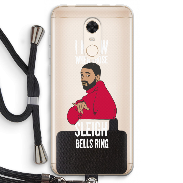 Sleigh Bells Ring: Xiaomi Redmi 5 Transparant Hoesje met koord