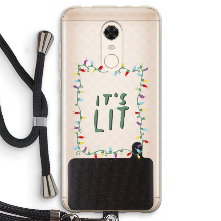 It's Lit: Xiaomi Redmi 5 Transparant Hoesje met koord