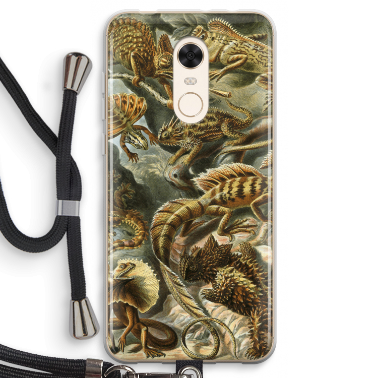 Haeckel Lacertilia: Xiaomi Redmi 5 Transparant Hoesje met koord