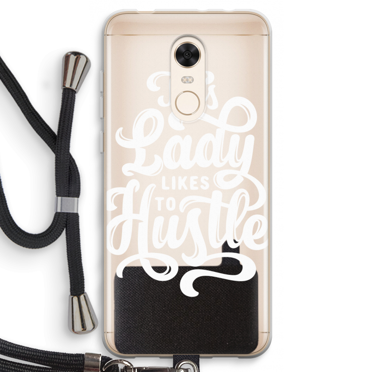 Hustle Lady: Xiaomi Redmi 5 Transparant Hoesje met koord