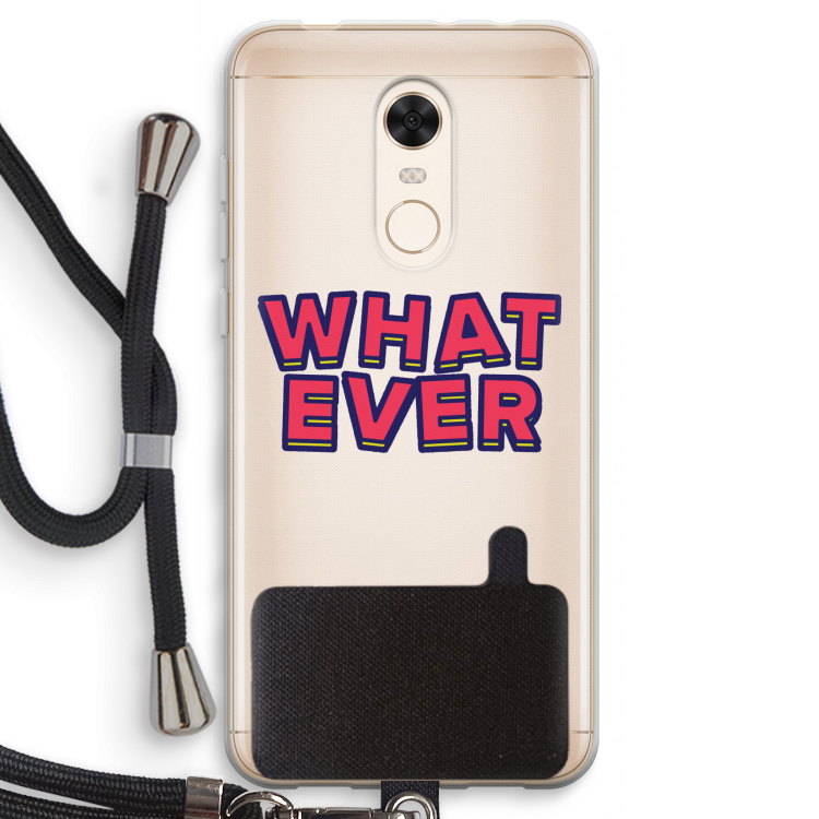 Whatever: Xiaomi Redmi 5 Transparant Hoesje met koord