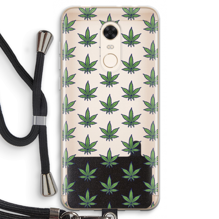Weed: Xiaomi Redmi 5 Transparant Hoesje met koord