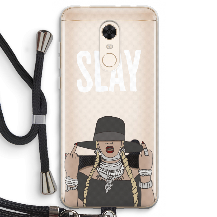 Slay All Day: Xiaomi Redmi 5 Transparant Hoesje met koord