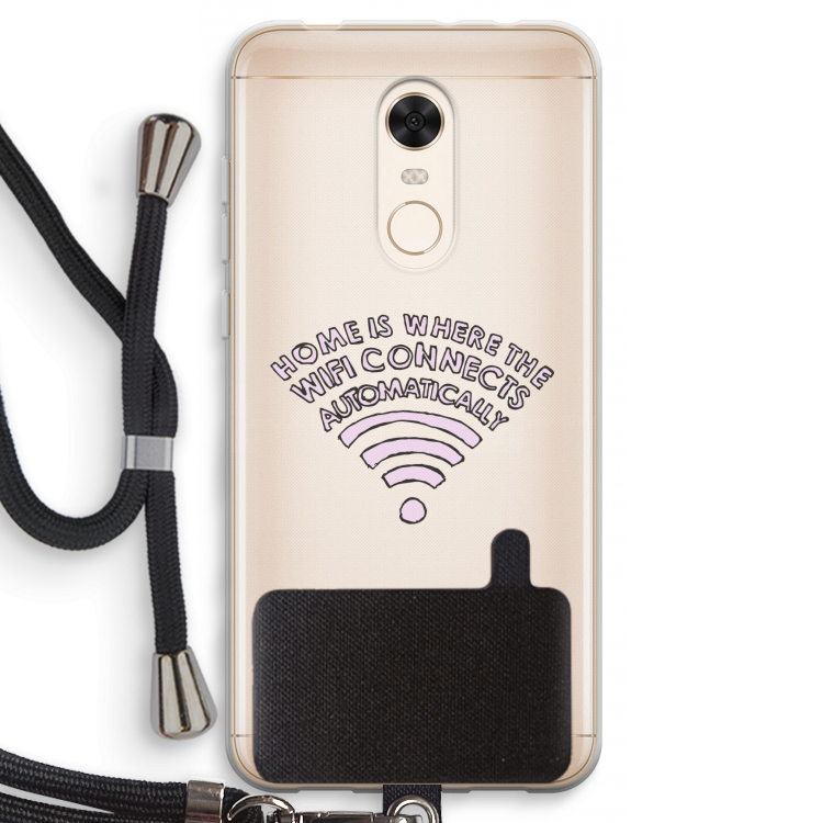 Home Is Where The Wifi Is: Xiaomi Redmi 5 Transparant Hoesje met koord
