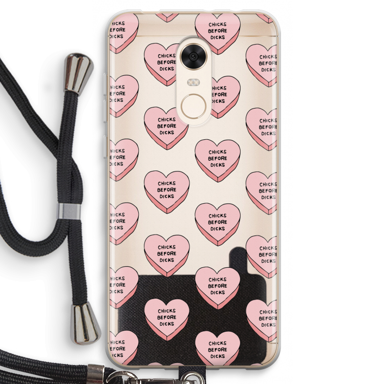 Chicks before dicks: Xiaomi Redmi 5 Transparant Hoesje met koord