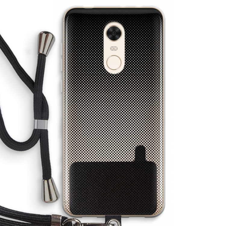 Musketon Halftone: Xiaomi Redmi 5 Transparant Hoesje met koord