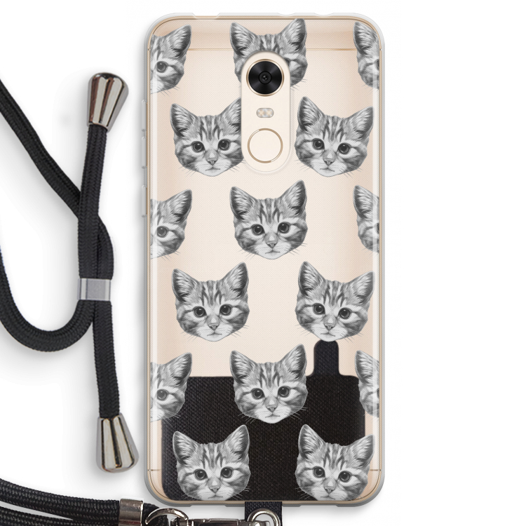 Kitten: Xiaomi Redmi 5 Transparant Hoesje met koord