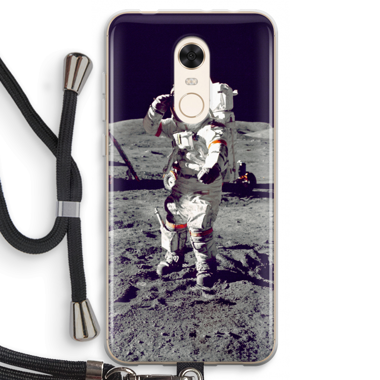 Spaceman: Xiaomi Redmi 5 Transparant Hoesje met koord