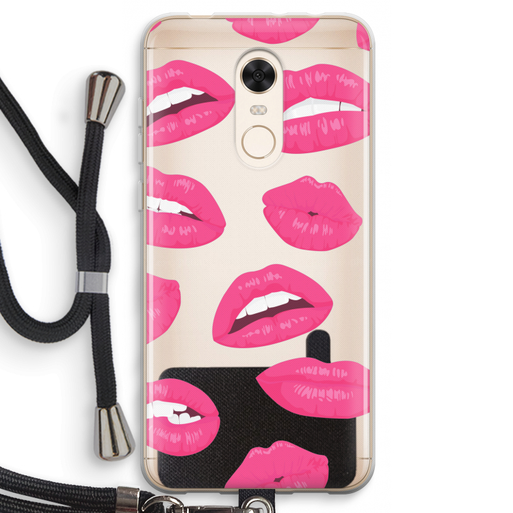 Bite my lip: Xiaomi Redmi 5 Transparant Hoesje met koord