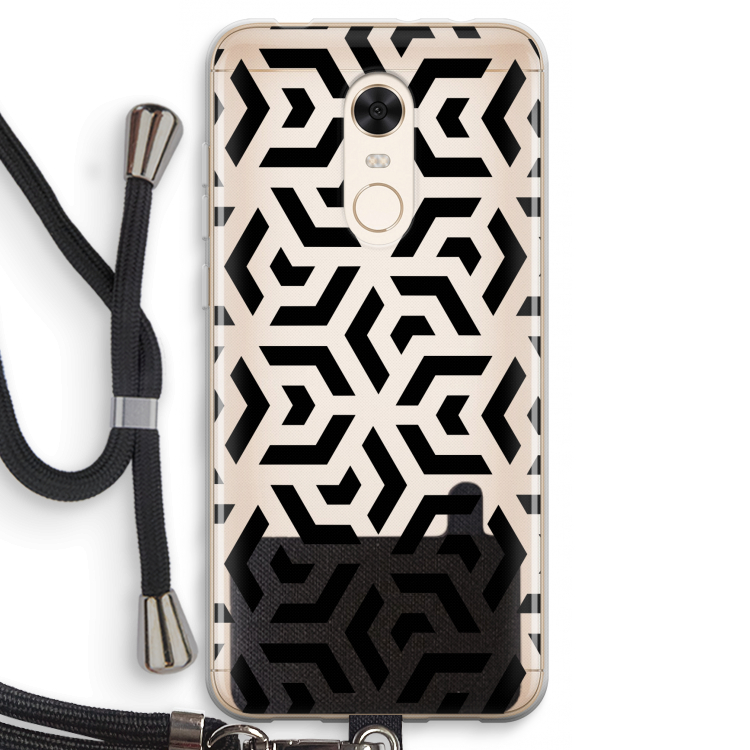 Crazy pattern: Xiaomi Redmi 5 Transparant Hoesje met koord