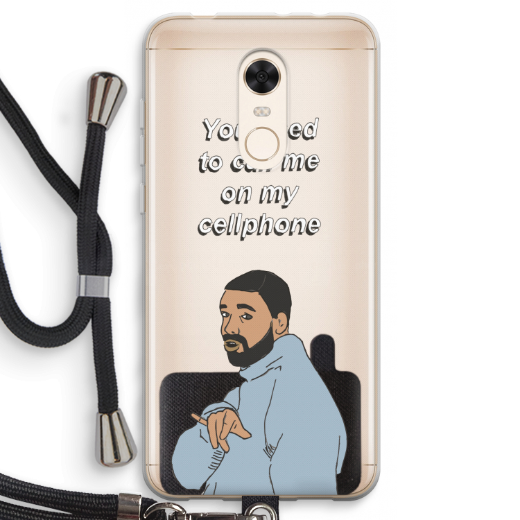Hotline bling: Xiaomi Redmi 5 Transparant Hoesje met koord