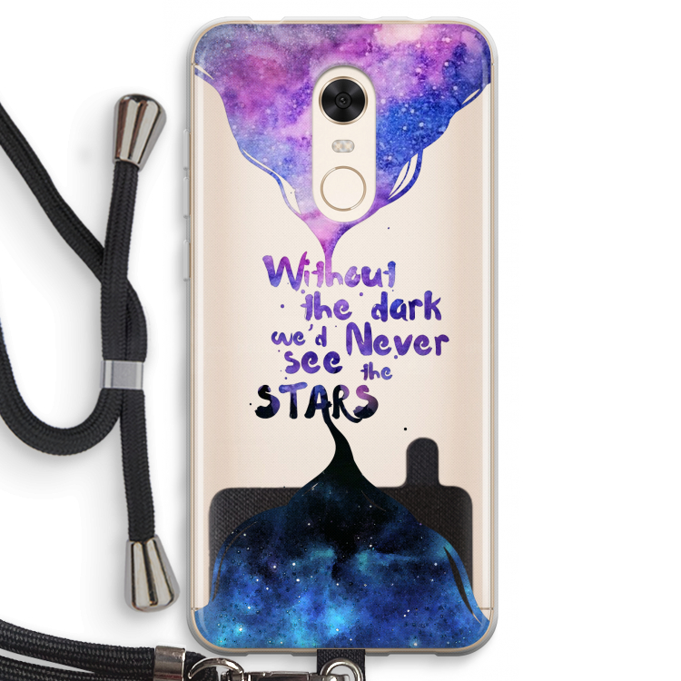Stars quote: Xiaomi Redmi 5 Transparant Hoesje met koord