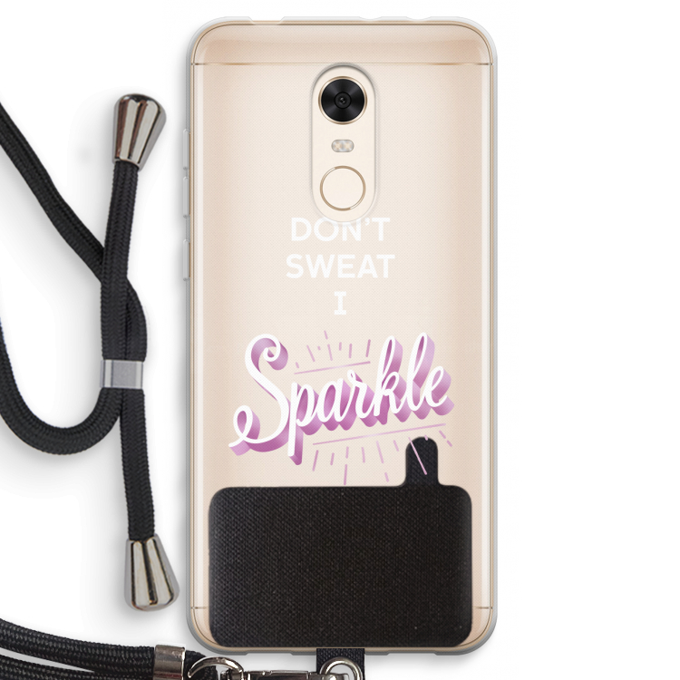 Sparkle quote: Xiaomi Redmi 5 Transparant Hoesje met koord