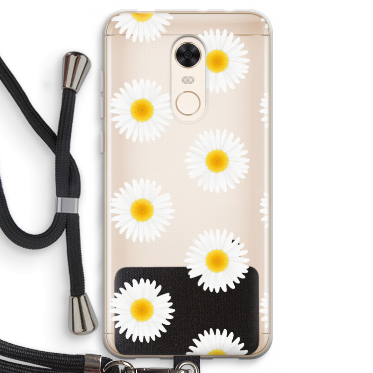 Margrietjes: Xiaomi Redmi 5 Transparant Hoesje met koord