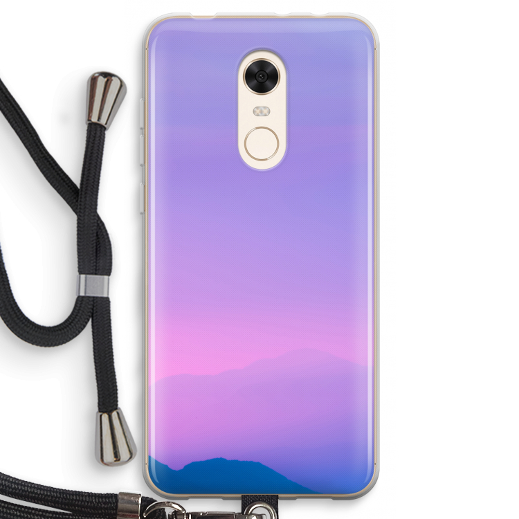 Sunset pastel: Xiaomi Redmi 5 Transparant Hoesje met koord